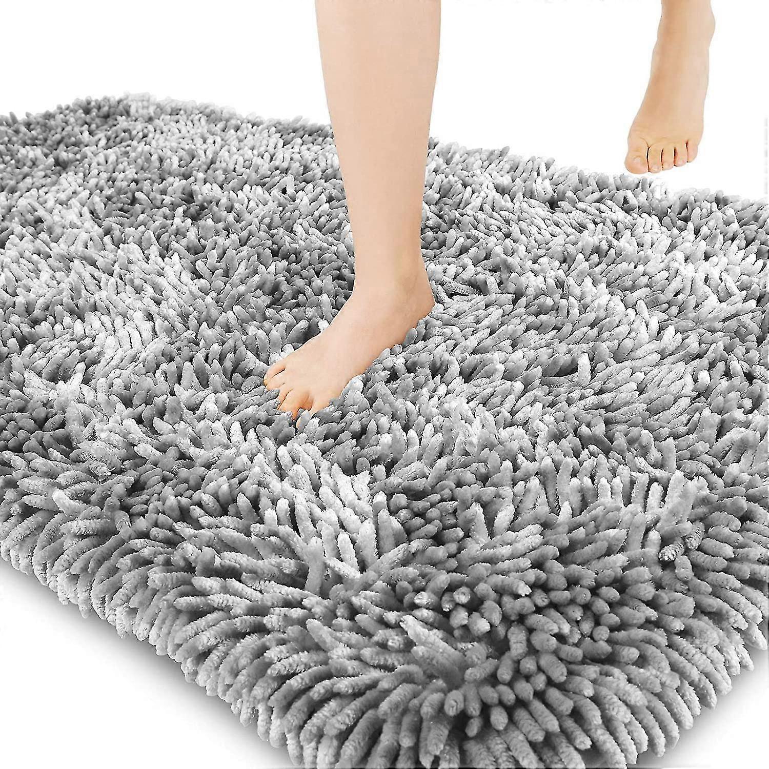 Hochwertige, Rutschfeste Und Flauschige Badematte, Unglaublich Weich Und Bequem, Extra Dick-40x60cm-light Gray