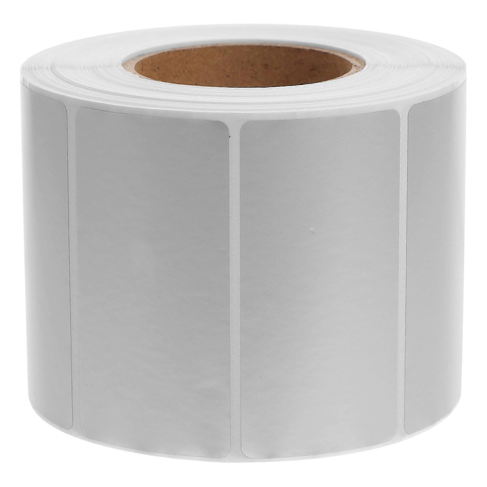 1 Rolle Selbstklebende Thermoetiketten, Blanko-etiketten, Thermoaufkleber Für Bürozwecke-8.2x8.2x6.5cm-silver