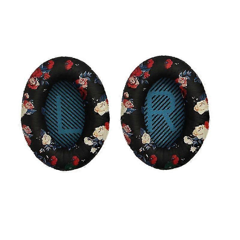 Ersatz-ohrpolster Kompatibel Mit Bose Quietcomfort 35/ Bose Qc 35/25/15/ae2/ae2i-black Flower
