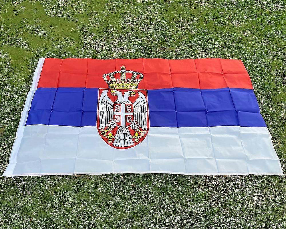 Serbien-flagge 90x150cm Polyestergewebe, Beidseitig Bedruckt, Srb Rs Republika Srbija, Nationalbanner, Serbische Flaggen