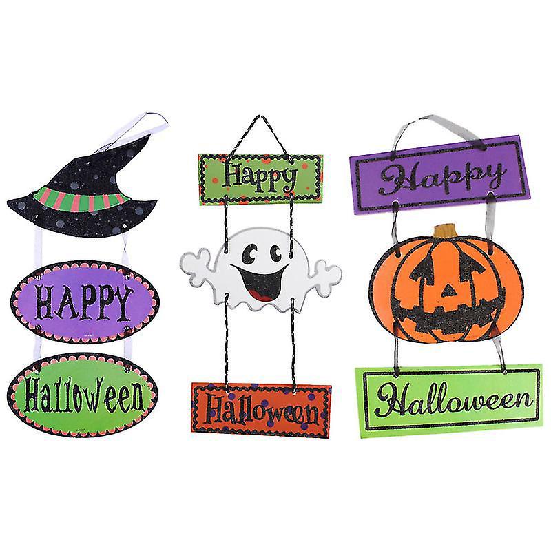 3-teiliges Halloween-türschild-set Für Halloween-dekorationen