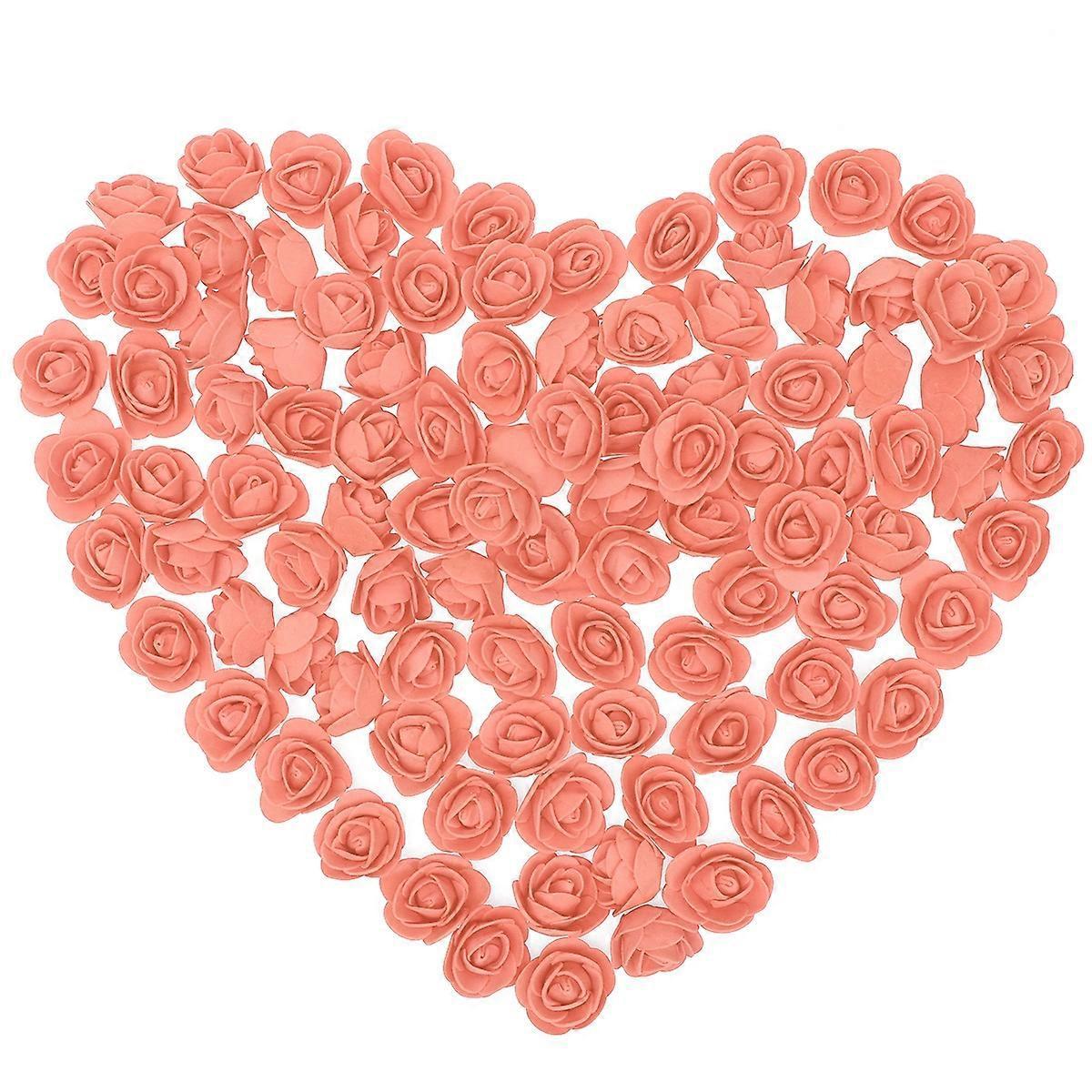 100 Stück 3,5 Cm Künstliche Rosenköpfe Für Diy-sträuße, Hochzeitsfeiern, Heimdekoration (orange)