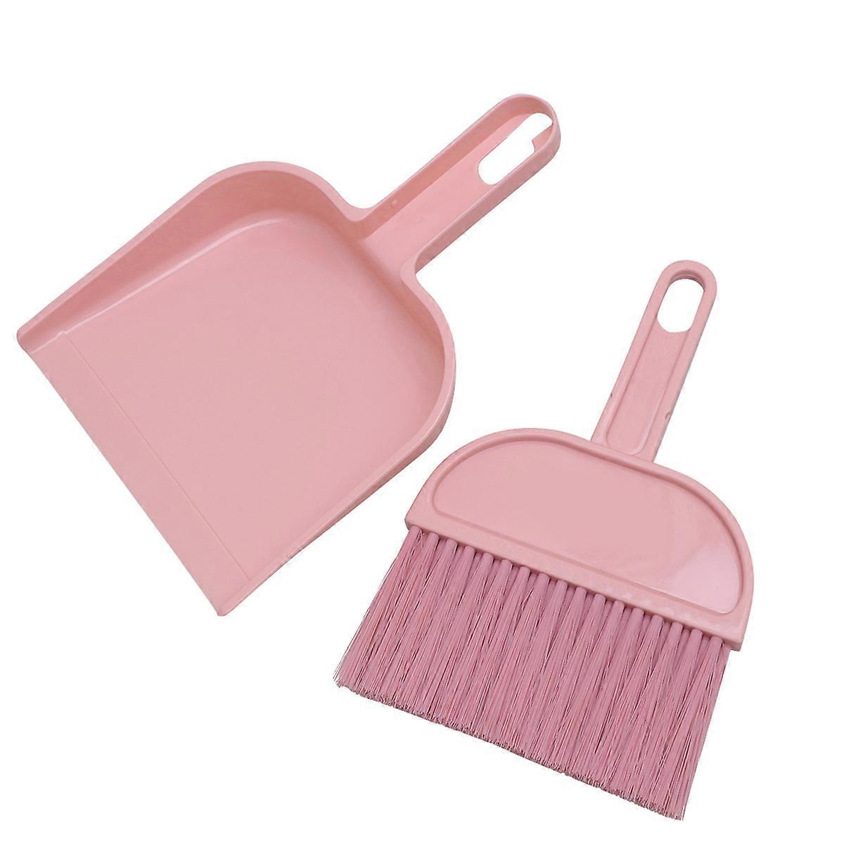 Praktisches Mini-besen- Und Kehrschaufel-set Für Die Reinigung Von Haustiernestkäfigen Und -betten Zu Hause (rosa)-pink