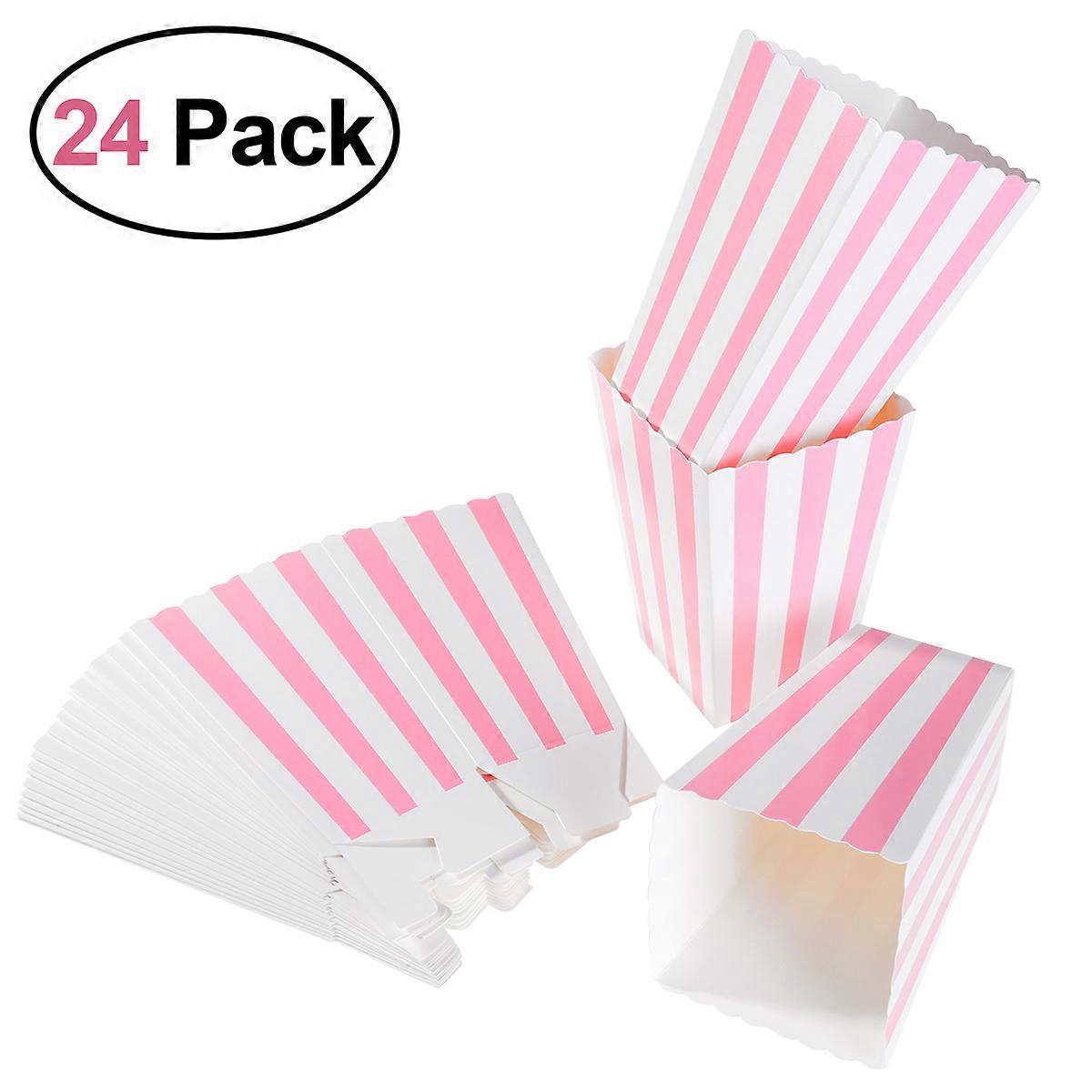 Rosa Deko-popcornbehälter, Papierpopcornboxen, Popcornkartons, Party-popcornboxen