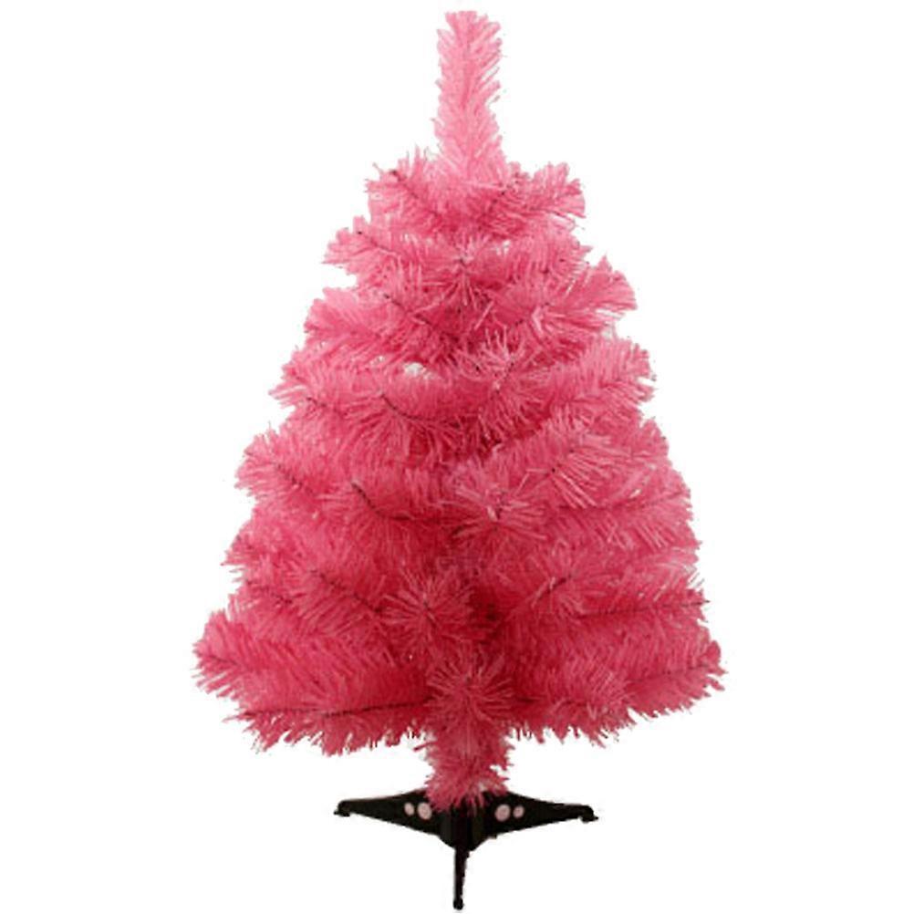 60 Cm Künstlicher Weihnachtsbaum Mit Kunststoffständer Für Weihnachtsdekoration Zu Hause (rosa)-pink