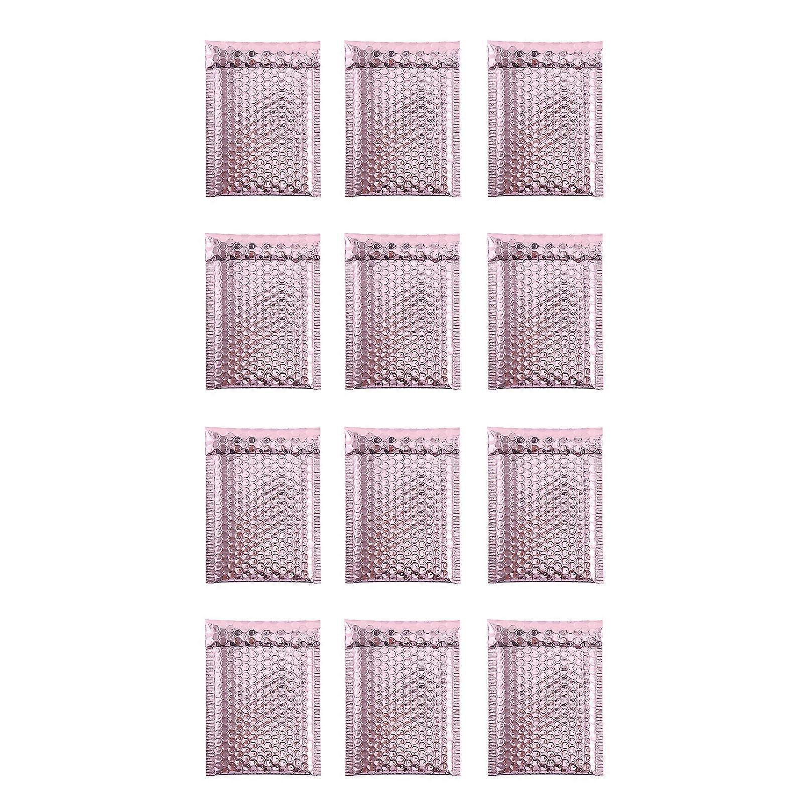 12 Stück Luftpolsterumschläge, Gepolsterte Briefumschläge, Luftpolsterfolien-umschläge (rosa)-15x20cm-pink