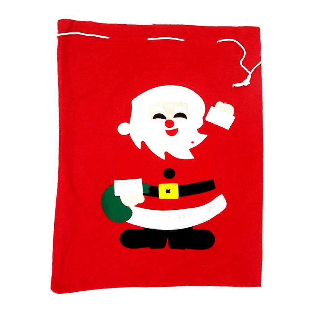 Stück Weihnachtsgeschenktüte, Weihnachtsmann-geschenktüte, Partydekoration, Zufälliges Muster (rot)-57x39cm-red