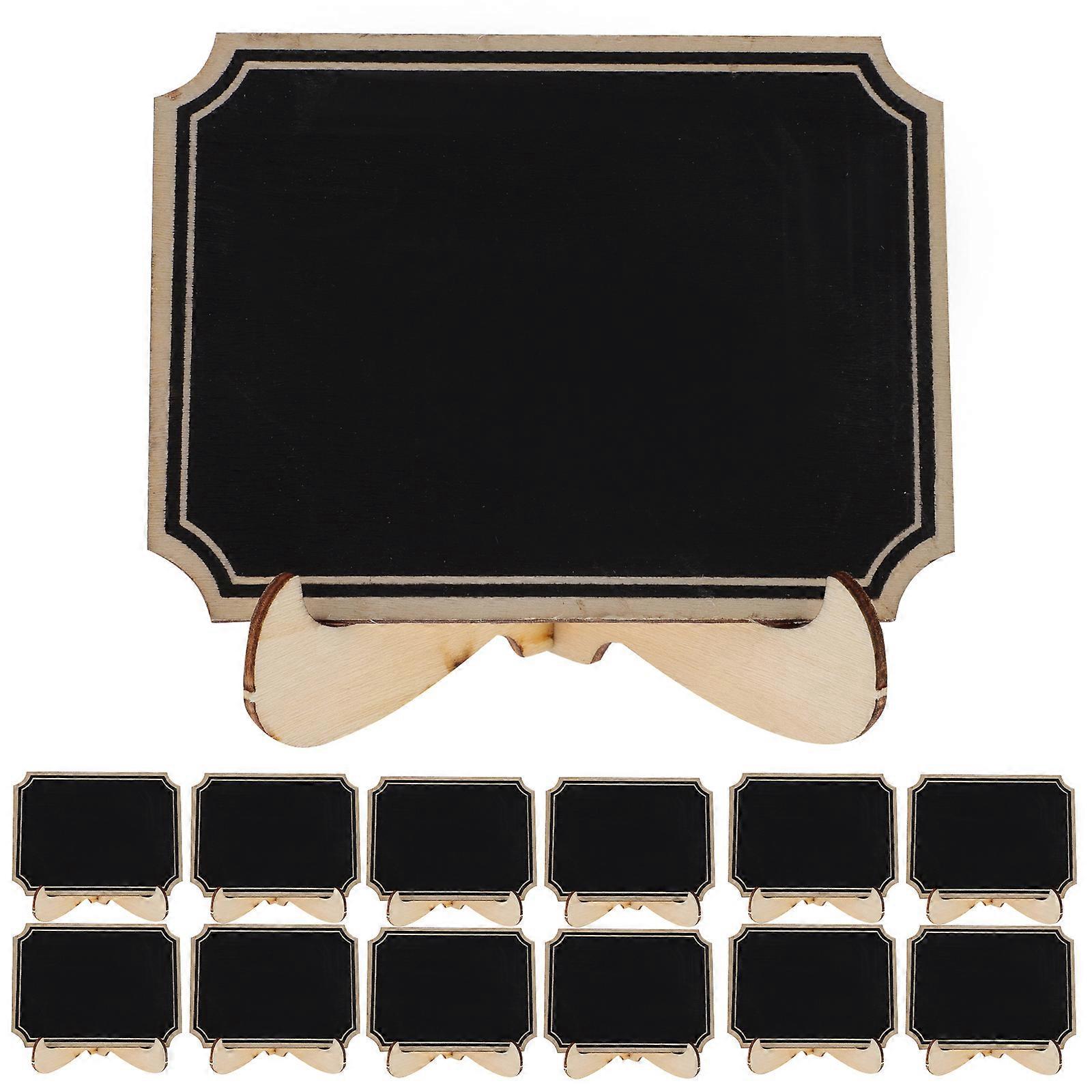 20 Stück Kleine Buchstabentafeln, Ankündigungstafeln, Holz-nachrichtentafeln, Tischtafeln-10x7.5x0.2cm-black