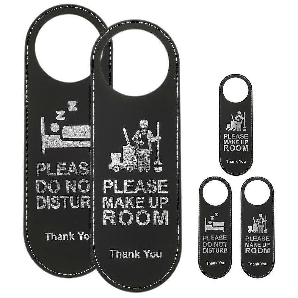 5 Stück „bitte Nicht Stören“-türschild, Doppelseitig, Türknaufschild, „bitte Zimmer Aufräumen“-schild-black