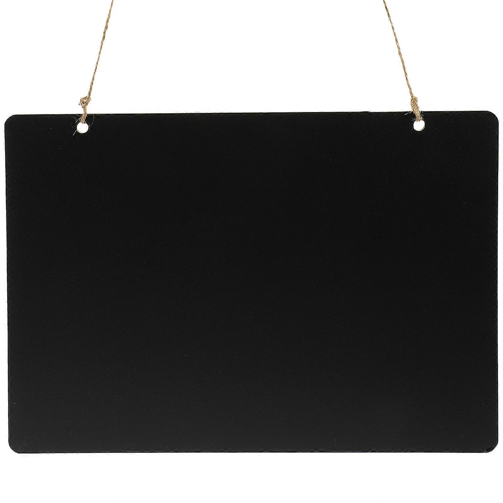 Wandhängetafel, Doppelseitige Notiztafel, Tür-notiztafel, Hängende Tafel-30x21.3x0.3cm-black 3