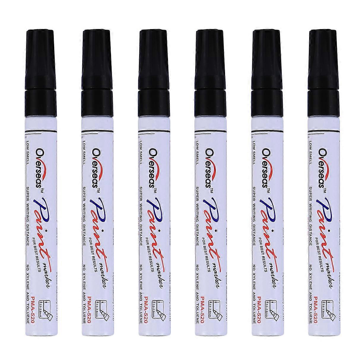 6-teiliges Set Autolack-ausbesserungsstifte Zur Kratzerbeseitigung (schwarz)-6pcs-black