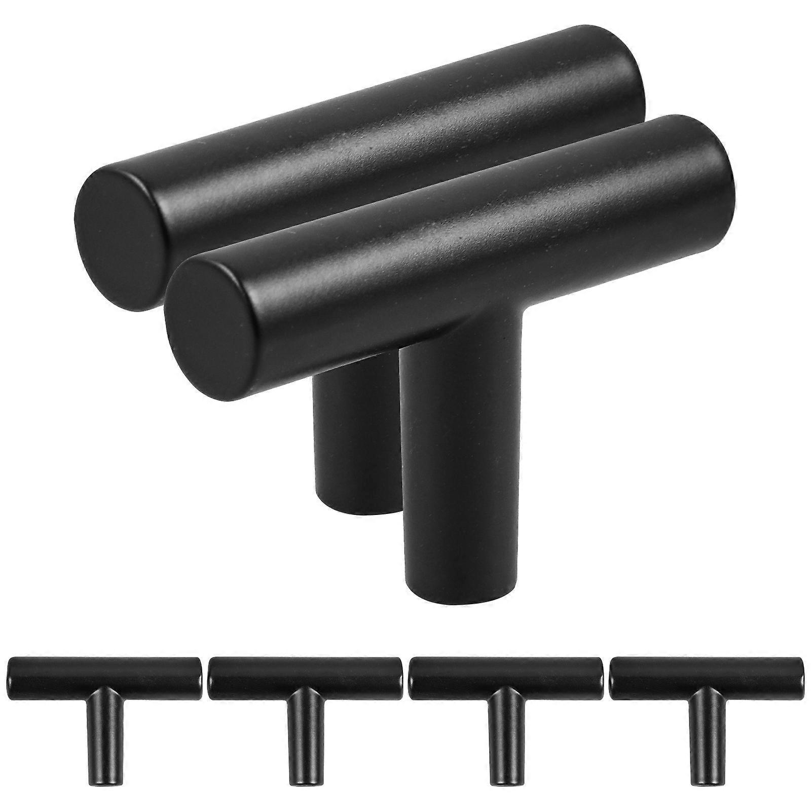 Stück Schwarze, Matte Schrankknöpfe, Schwarze Schubladengriffe, Kommoden- Und Schrankgriffe-5x3cm-black