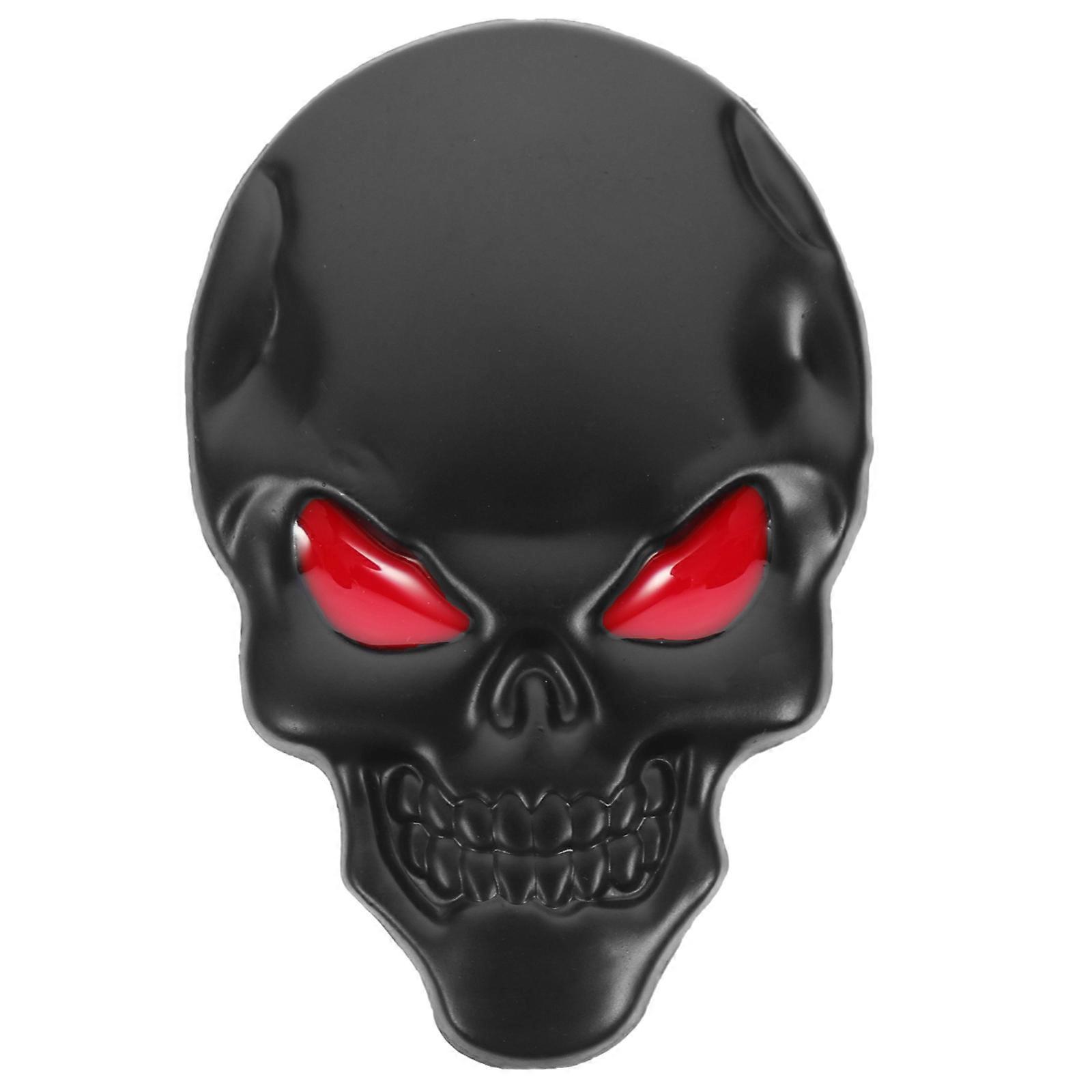 Totenkopf-metallaufkleber, Fledermaus-auto-logo-abzeichen, Emblem-aufkleber (schwarz)-black