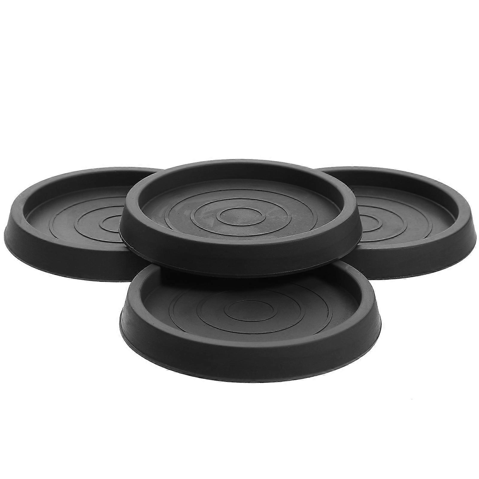 4er-set Runde Möbeluntersetzer Mit Verrutschstopper Für Sofas-6.3x6.3x0.9cm-black