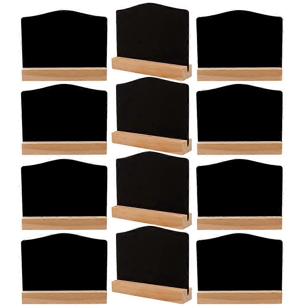 12 Stück Hochzeitsschilder, Kleine Tafeln, Doppelseitige Tafeln, Tischtafeln, Kreidetafeln-10x7.6cm-black