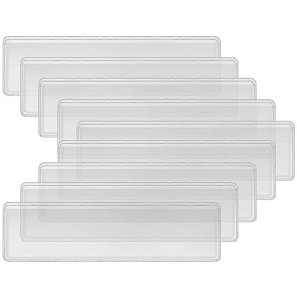 50 Stück Selbstklebende Karteikartenhalter, Klebekartenfächer, Etikettenhalter-11.2x3cm-transparent