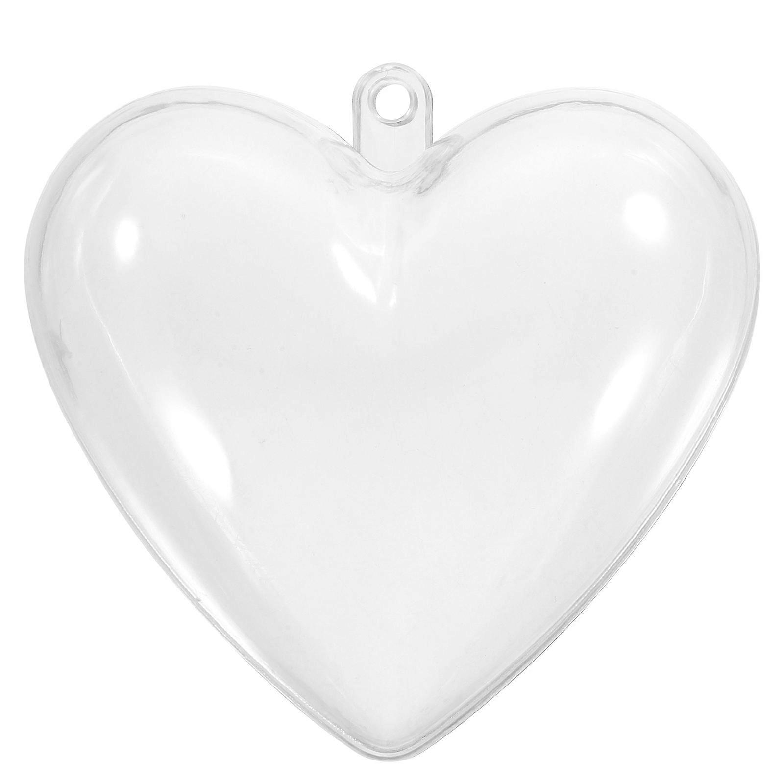 Klare Acryl-badebombenformen, Befüllbare Christbaumkugeln, Diy-badebombenformen (herzform, Kleine Größe)-6cm