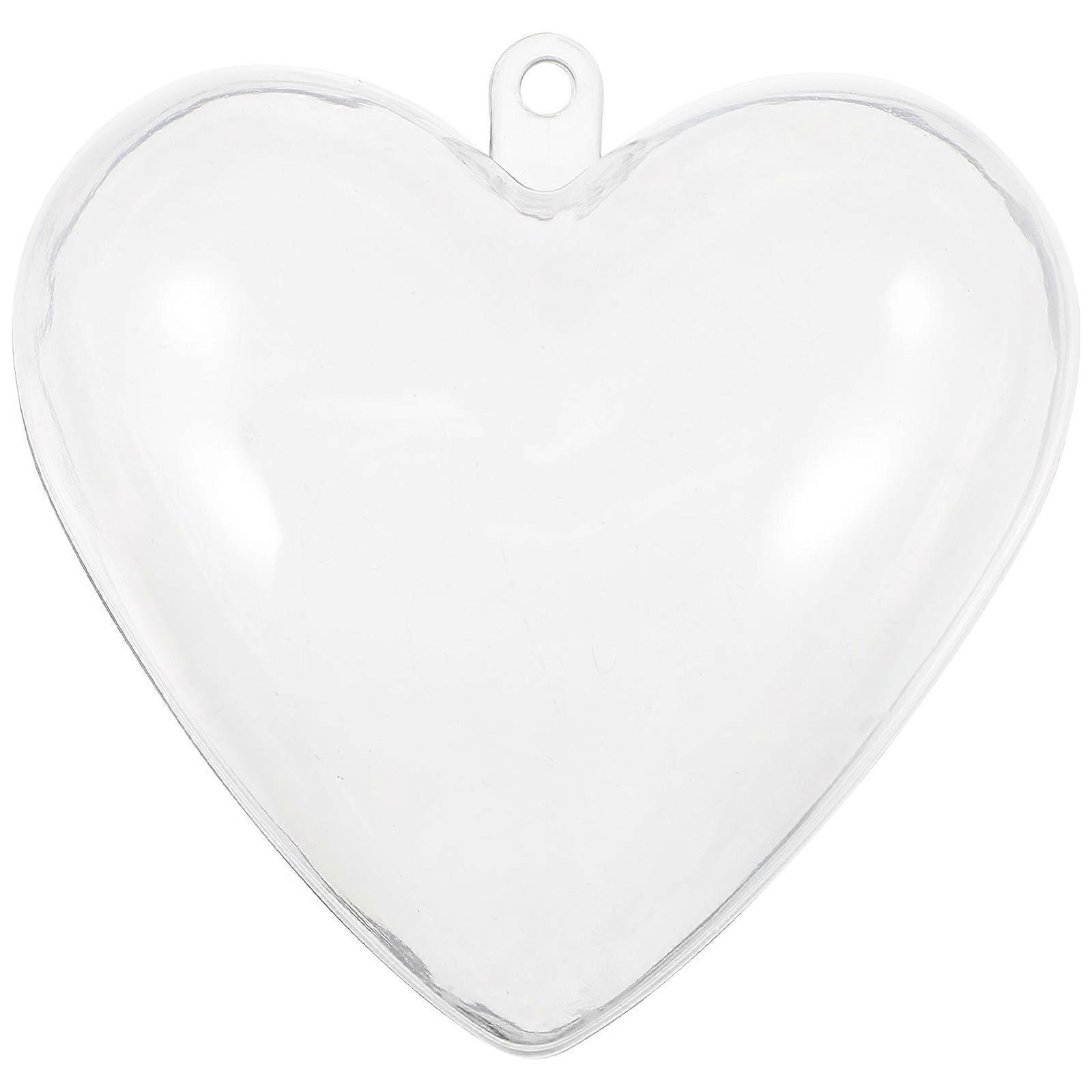 Klare Acryl-badebombenform, Befüllbare Christbaumkugeln, Diy-badebombenformen (herzform, Mittlere Größe)-8cm