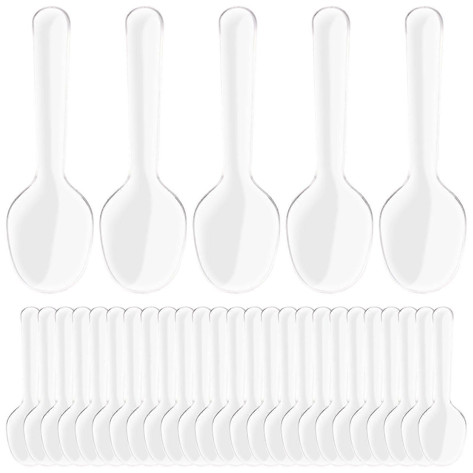 200 Stück Durchsichtige Plastiklöffel, Einwegbesteck, Löffel Für Gelee, Eiscreme, Kuchen, Desserts Und Vorspeisen