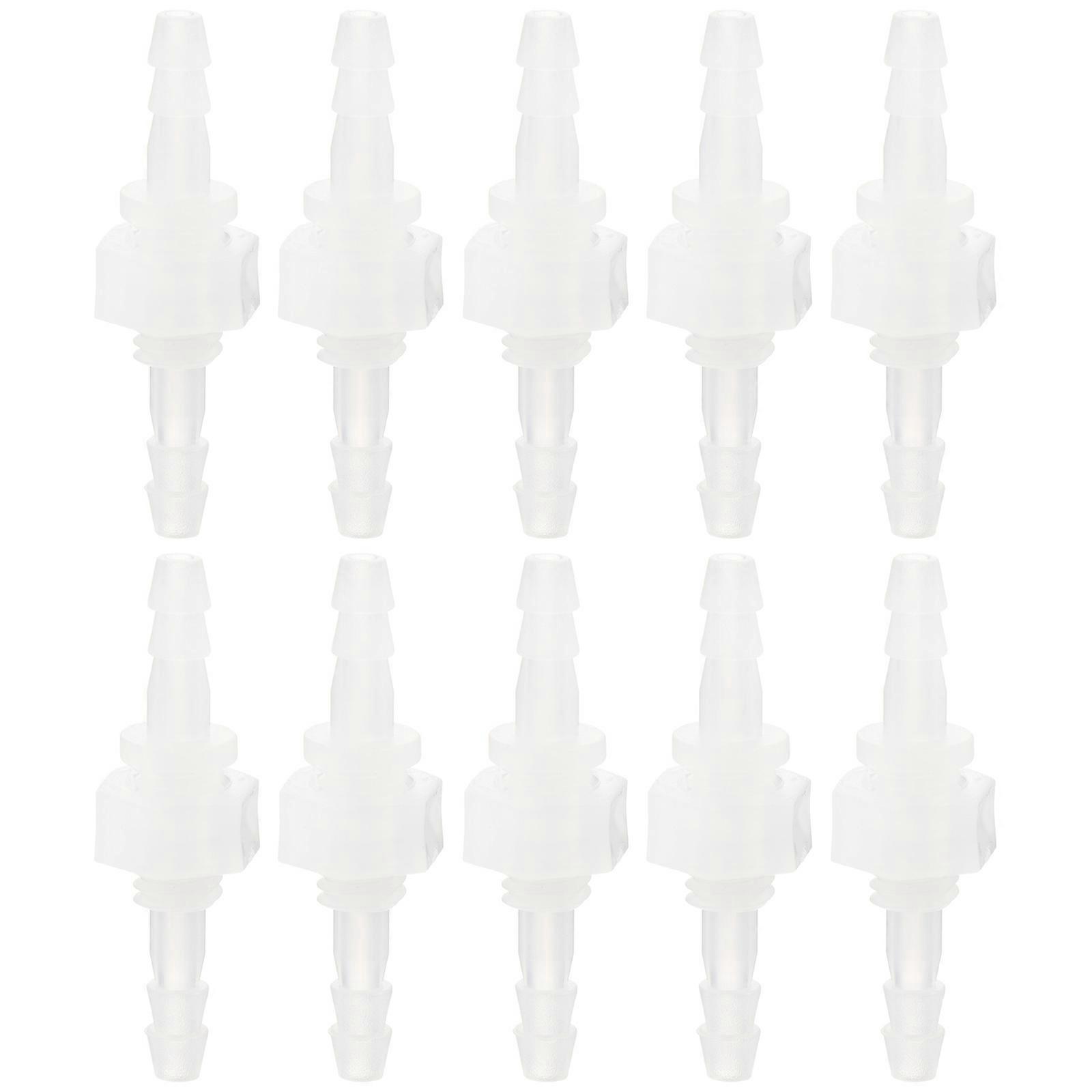 10 Stück Schlauchanschluss-durchführungs-schottverschraubung Aus Kunststoff, Sechskant-geradverschraubung-4.5x1.5cm-transparent