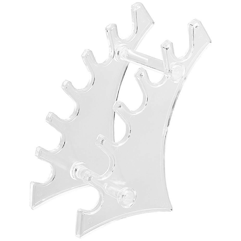Nagelbürstenhalter Mit 6 Fächern, Stiftehalter Aus Kunststoff, Kaugummihalter Mit 6 Fächern-17x8.7cm-transparent