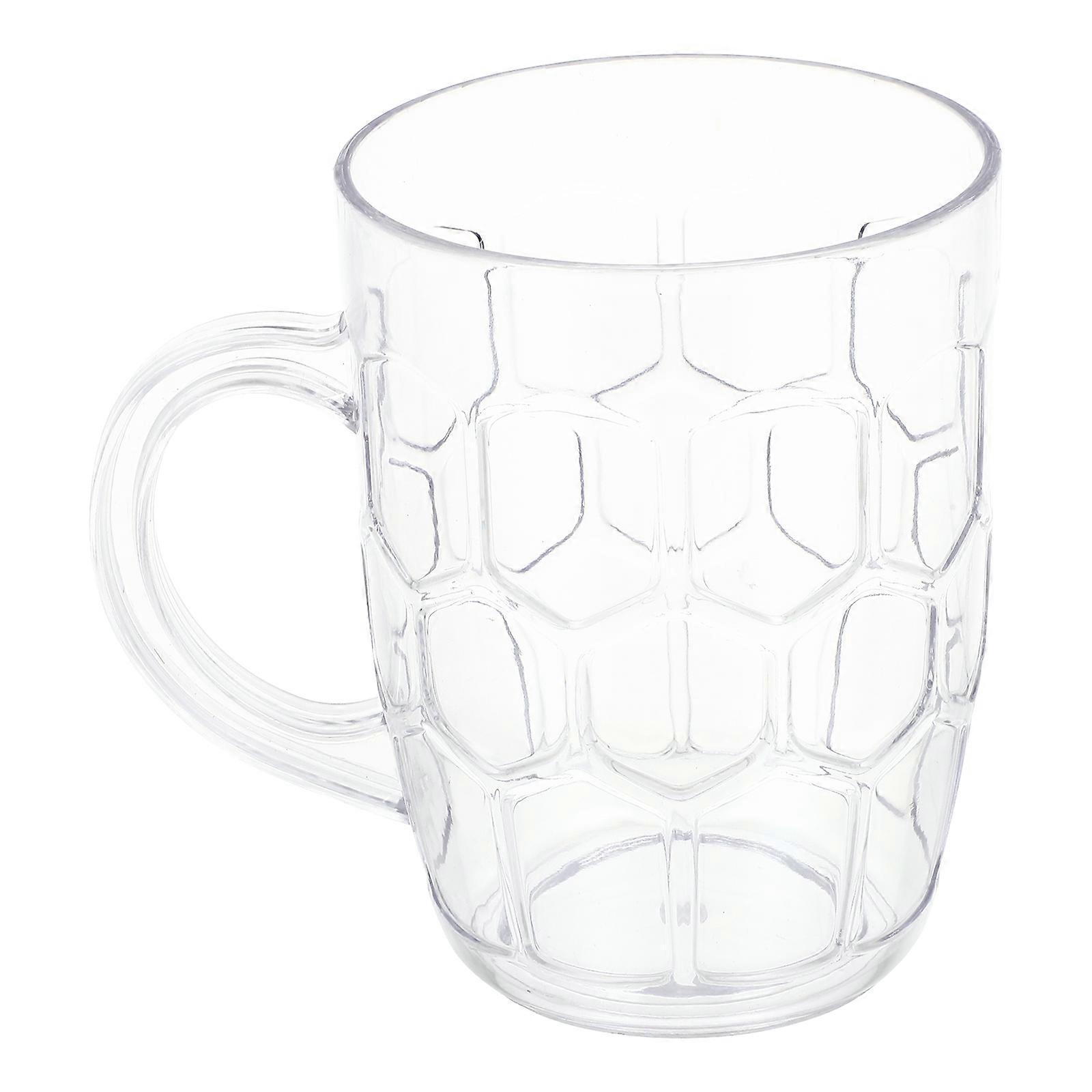 530 Ml Acryl-bierkrug Mit Henkel, Traditionelles Bierglas Für Alkoholische Getränke-530ml-transparent 09