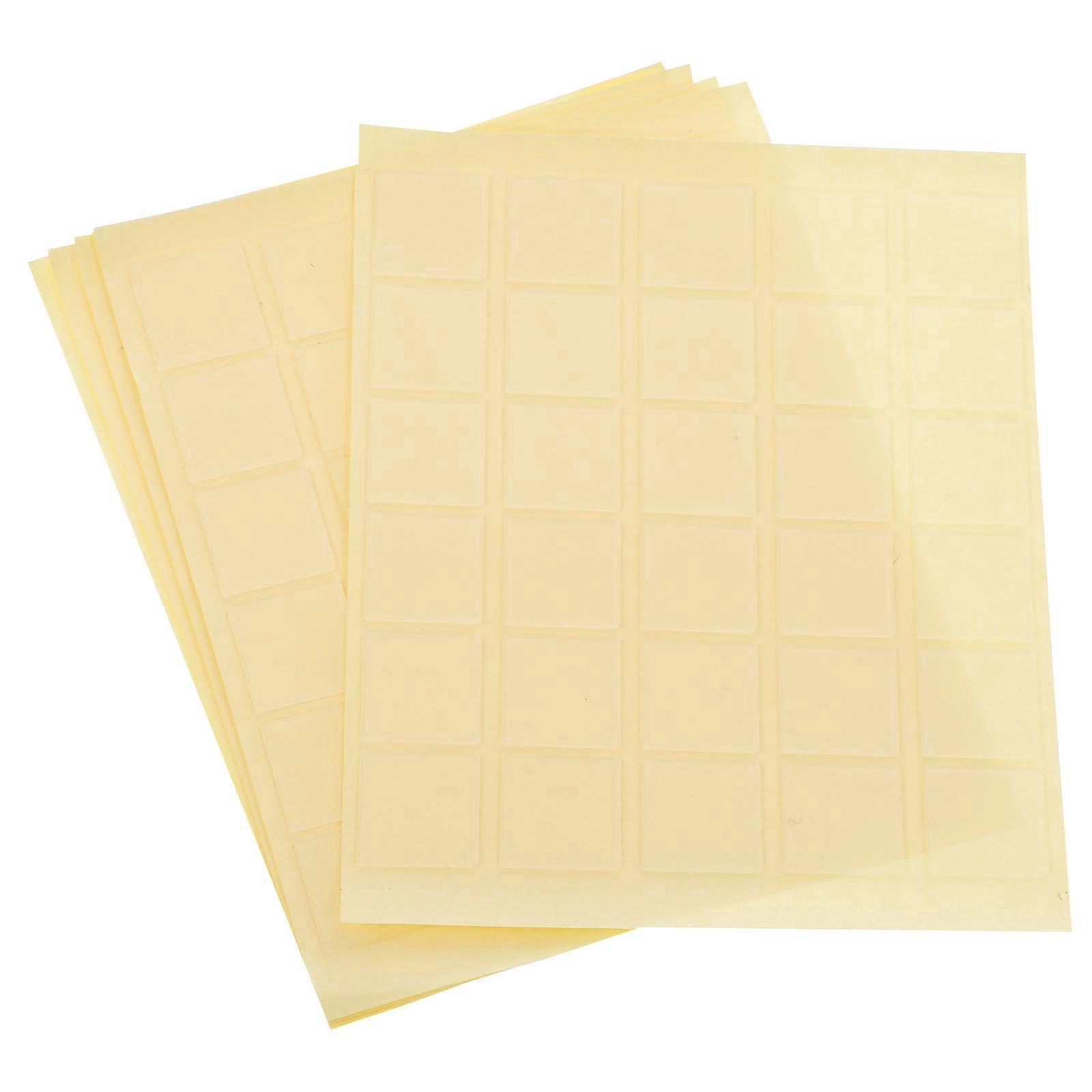 150 Stück Transparente, Quadratische, Doppelseitige Klebeaufkleber, Die Keine Rückstände Hinterlassen.-1.5x1.5x0.1cm-transparent