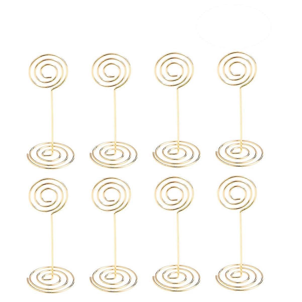 12 Stück Fotohalter, Tischnummernhalter, Menükartenclips Für Hochzeiten (gold)-golden