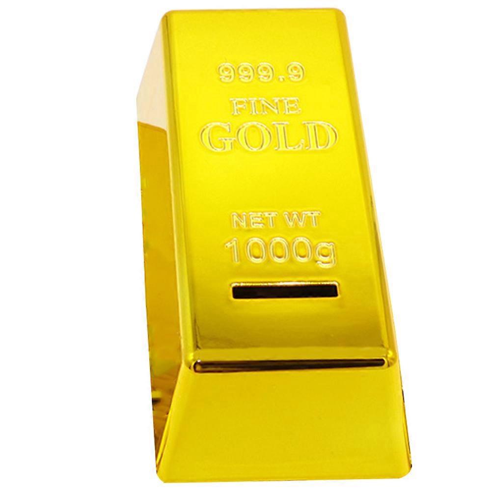 Goldbarren-spardose, Goldbarren-spardose, Goldbarren-spardose, Goldbarren-spartopf, Deko Aus Künstlichem Goldbarren-16x7.5cm-golden