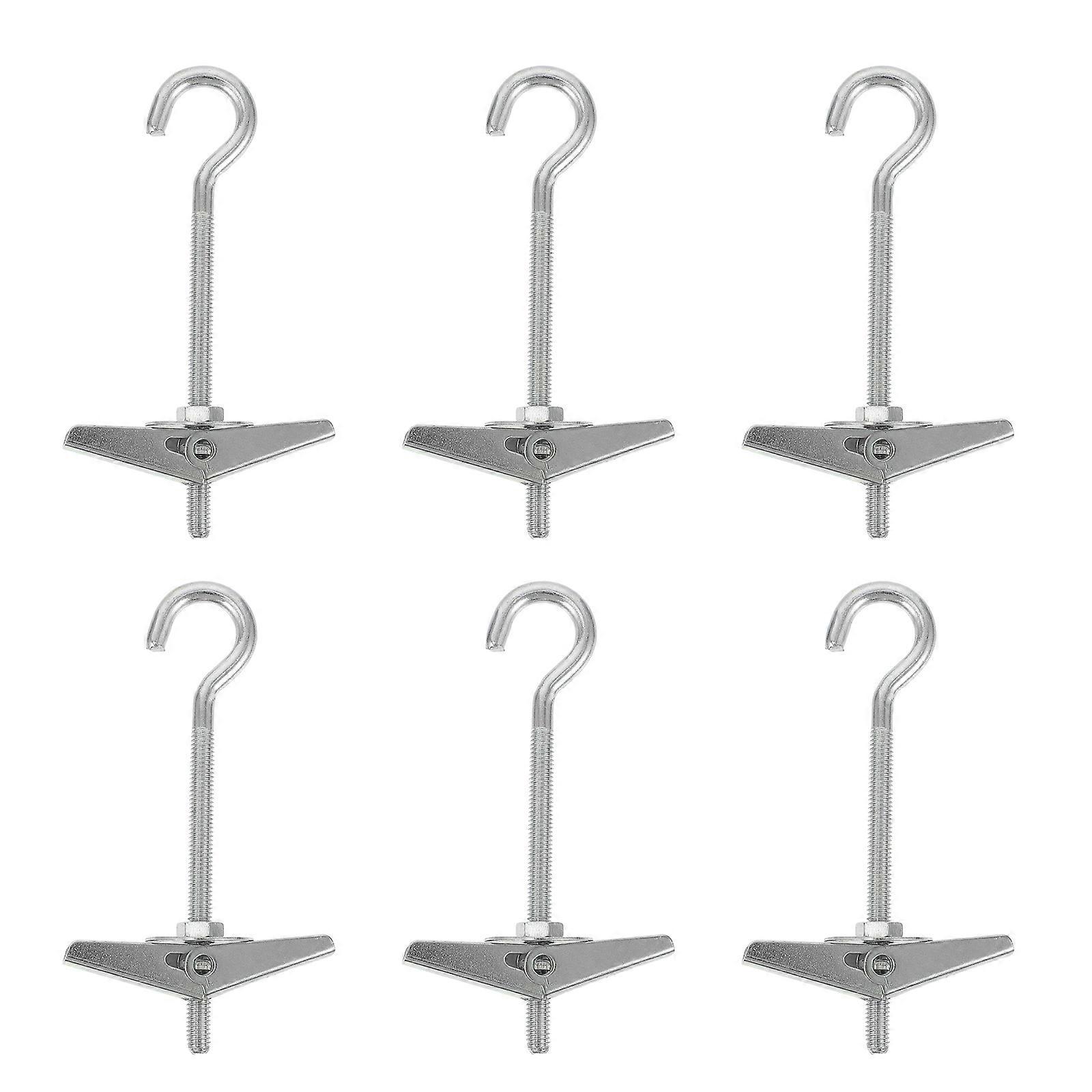 Stück Wandkleiderständer, Gipskarton-deckenhaken, Kippflügel, Robuste Kippfeder-kippflügelschrauben-9.5x5.5x2.5cm-silver