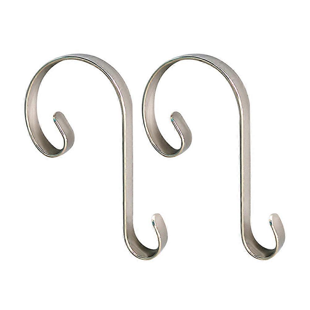 Stück Weihnachtsstrumpfhalter S-förmige Haken Kaminaufhängehaken (silber)-14x7.5x1.5cm-silver