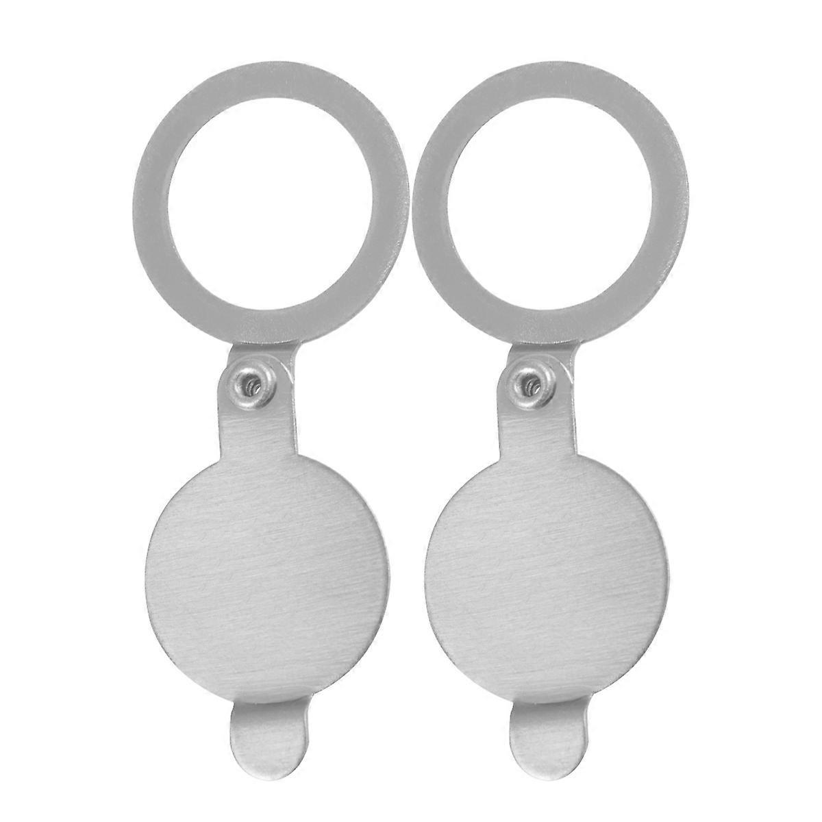 Stück Türspion-abdeckungen Für Innentüren, Türspion-abdeckungen Aus Kupfer, Katzenaugen-abdeckung-5.5x2cm-silver