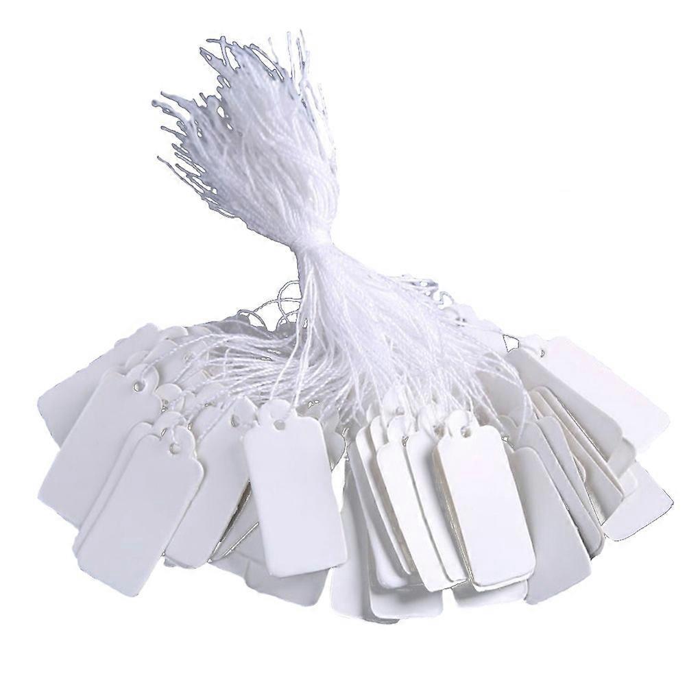 1000 Weiße Preisschilder Mit Aufhängeschnur Für Produkte Wie Schmuck Und Bekleidung-white