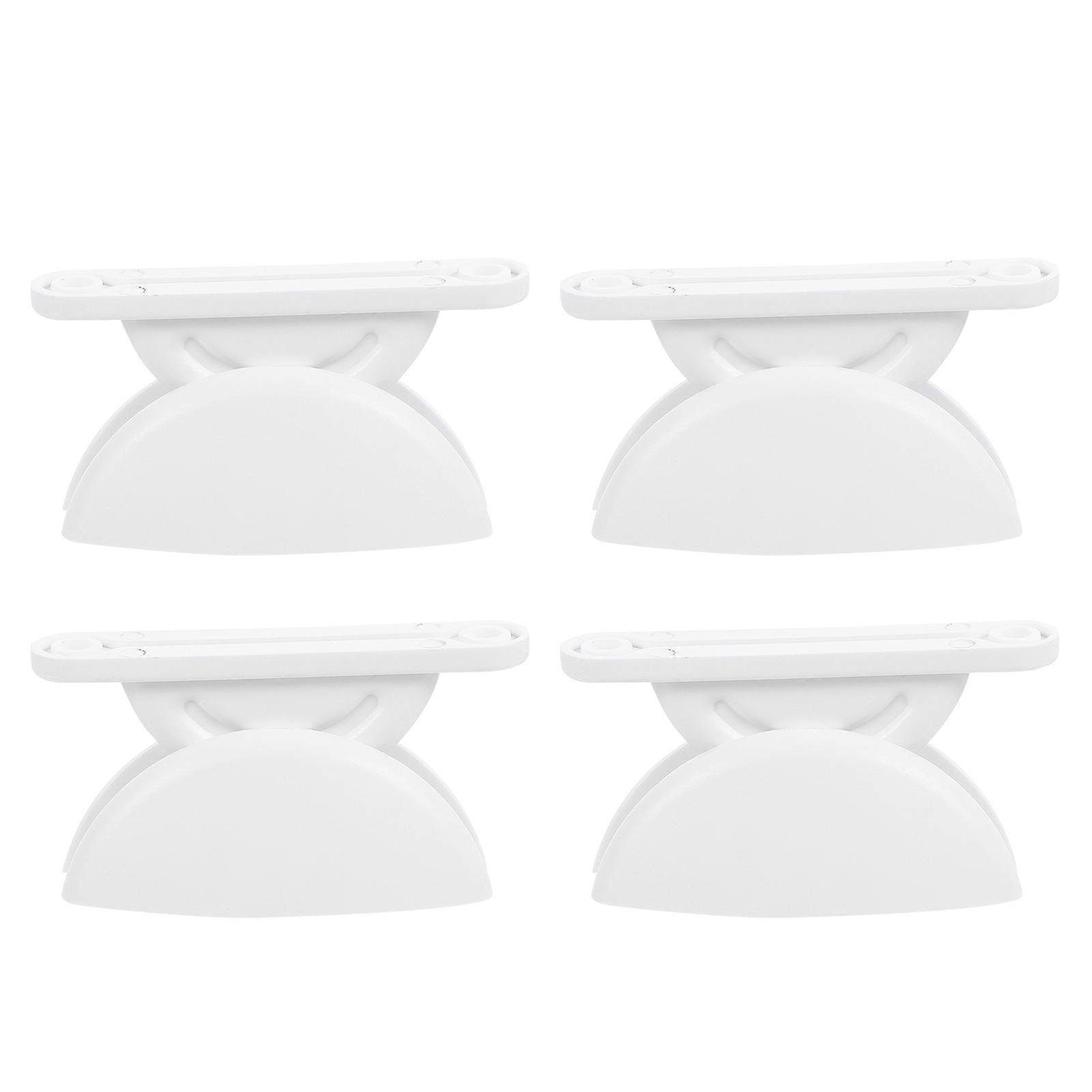 4 Stück Robuste Türstopper Für Wohnmobile, Halbkreisförmig, Mit Türschnalle-6.7x3.4cm-white