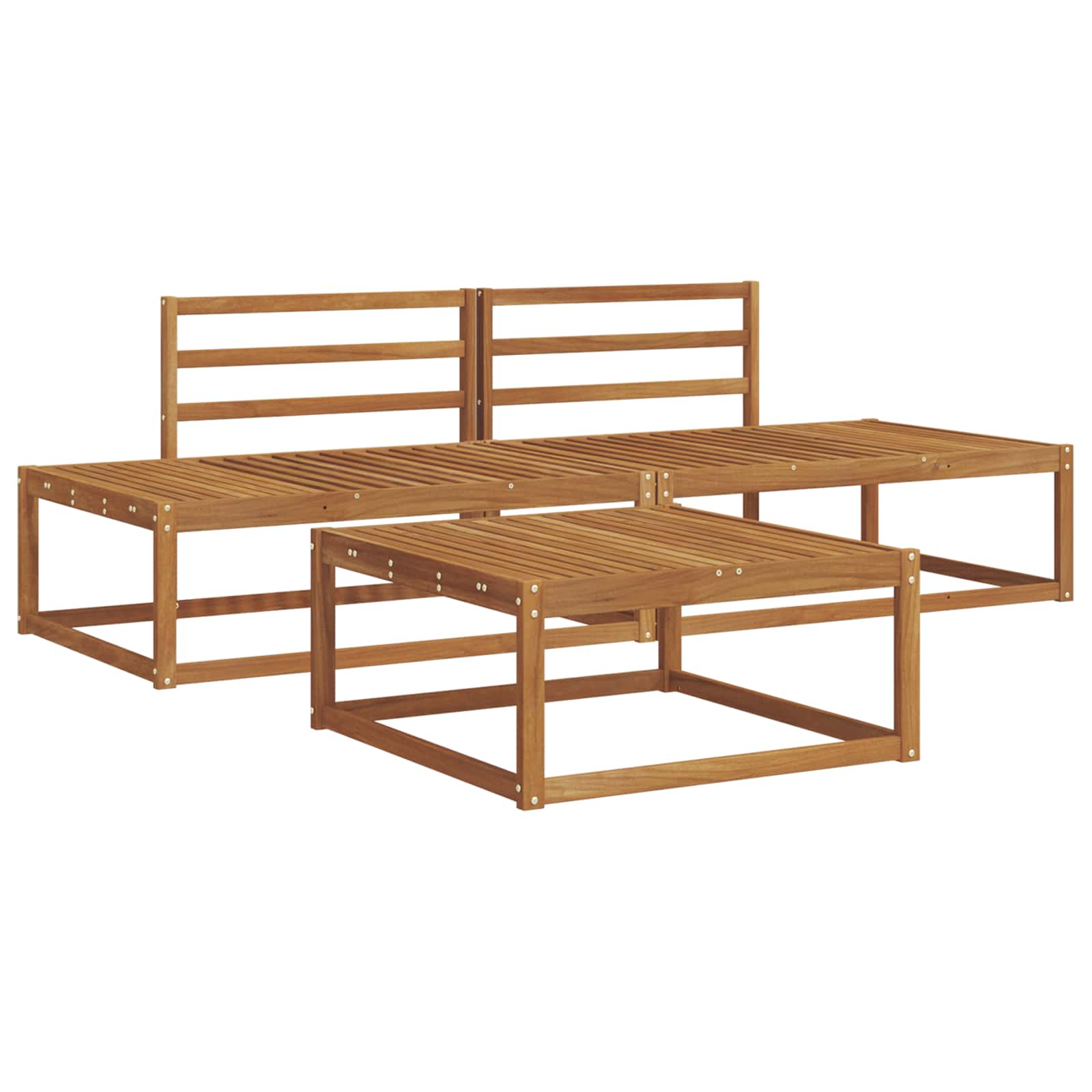 Maison Exclusive - Outdoor-sofagarnitur Massivholz Akazie Natur