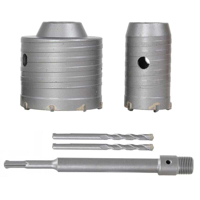 150-mm-wandlochsägen-set, Elektrisches Hammer-wandlochsägen-set, 22 X 200 Mm Rundgriffverlängerung - Crezuo