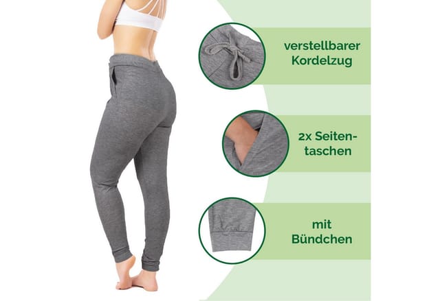 Bestlivings Yogahose Damen - Jogginghose mit Kordelzug Wellness Hose für Sport, Freizeit mit lockerer Passform - Sporthose