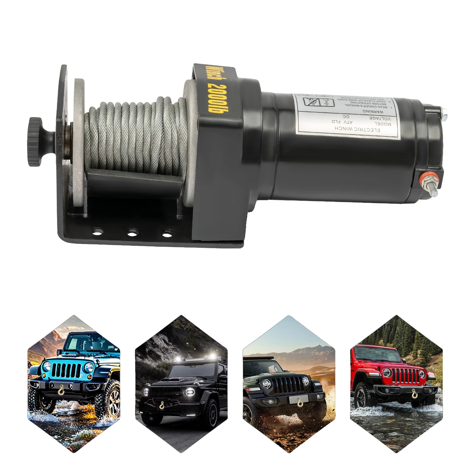 Elektrische Seilwinde, 12 V Gleichstrom, Ip67 Wasserdicht