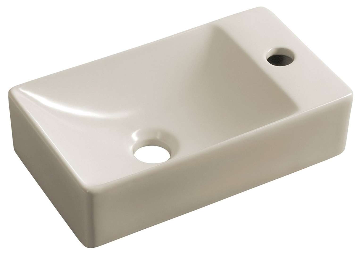 Sapho Small - Margitha Handwaschbecken 38x22 Cm, Ohne Überlauf, Mit Hahnloch, Ivory Mgt38221