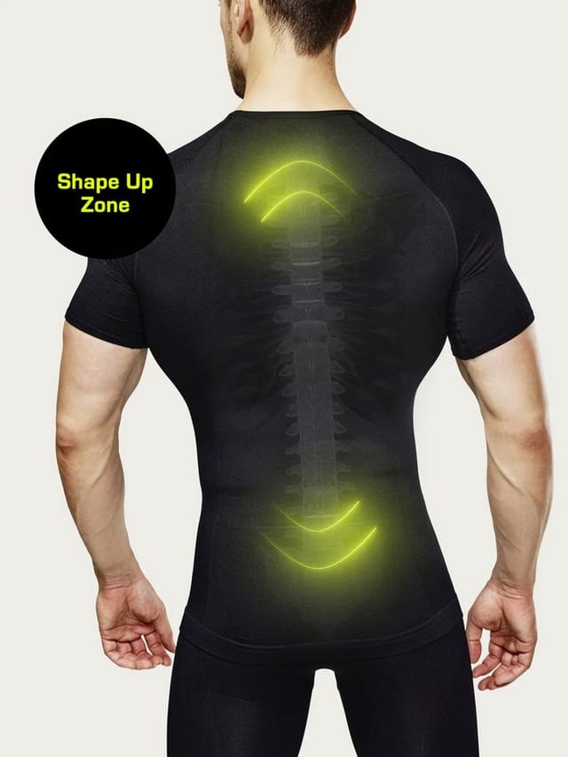 Strammer Max Performance® Kompressionsshirt Premium Funktionsshirt mit Kompressionseffekt Shapewear, unterstützt die Haltung