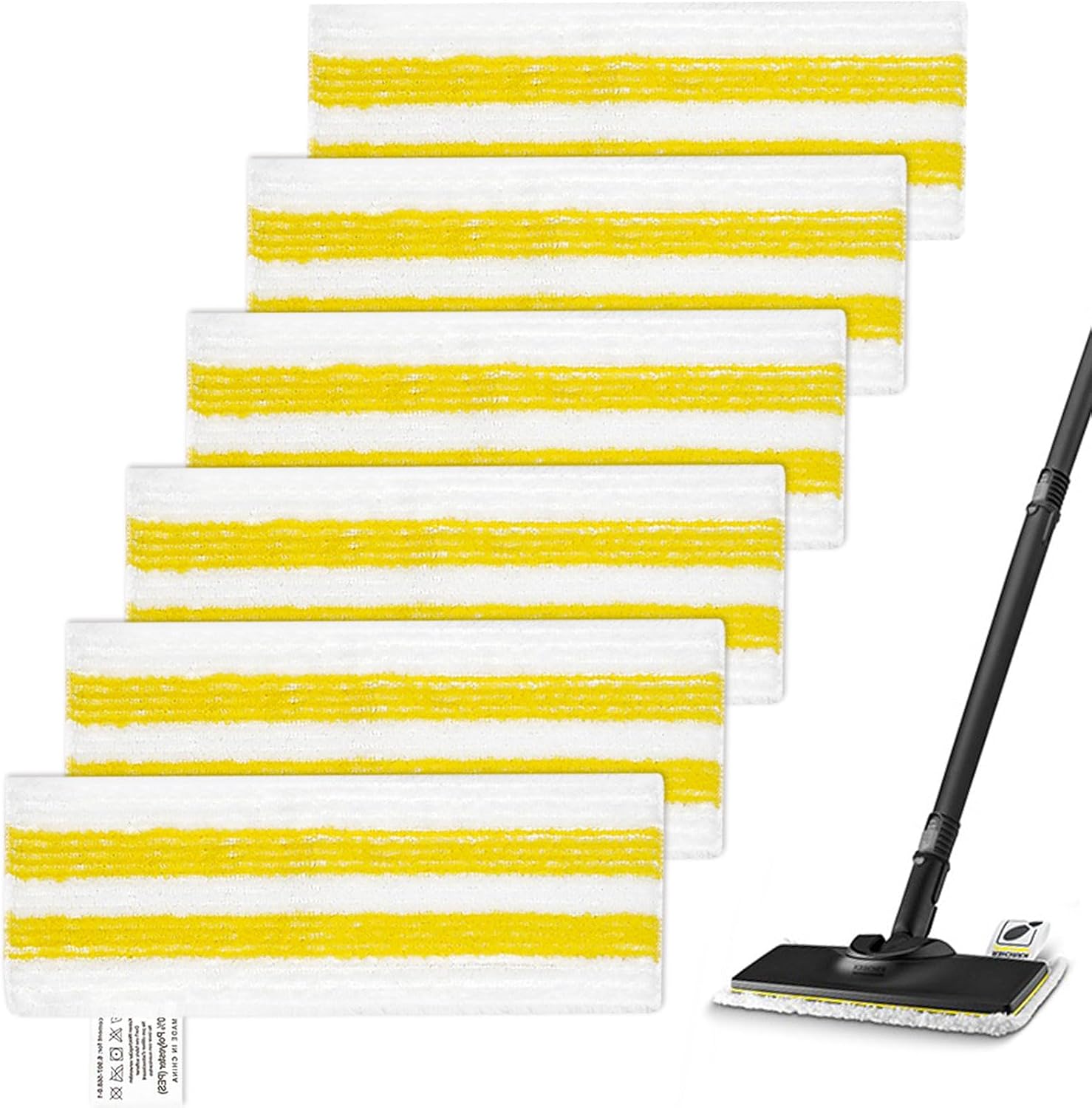 6 Mikrofaser-überwürfe Gelb Als Ersatz Für Kärcher Easyfix, Kompatibel Sc1/sc2/sc3/sc4/sc5, Dampftücher