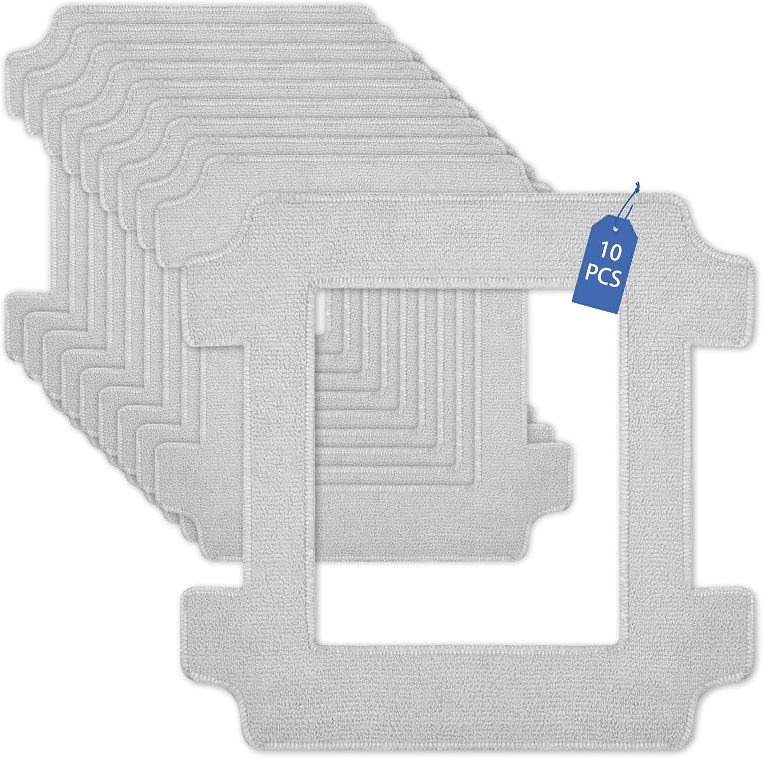 Set Von 10 Pads Tücher Mikrofaser Lavables Für Roboter Lave-vitres Ecovacs Winbot W2s / W2s Omni, Élimine