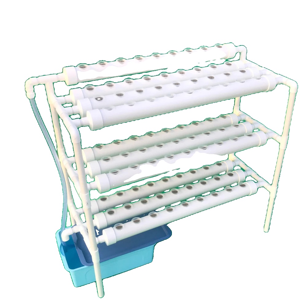 Hydroponisches Anbauset, 90 Pflanzplätze, 3-schicht-system, Weiss