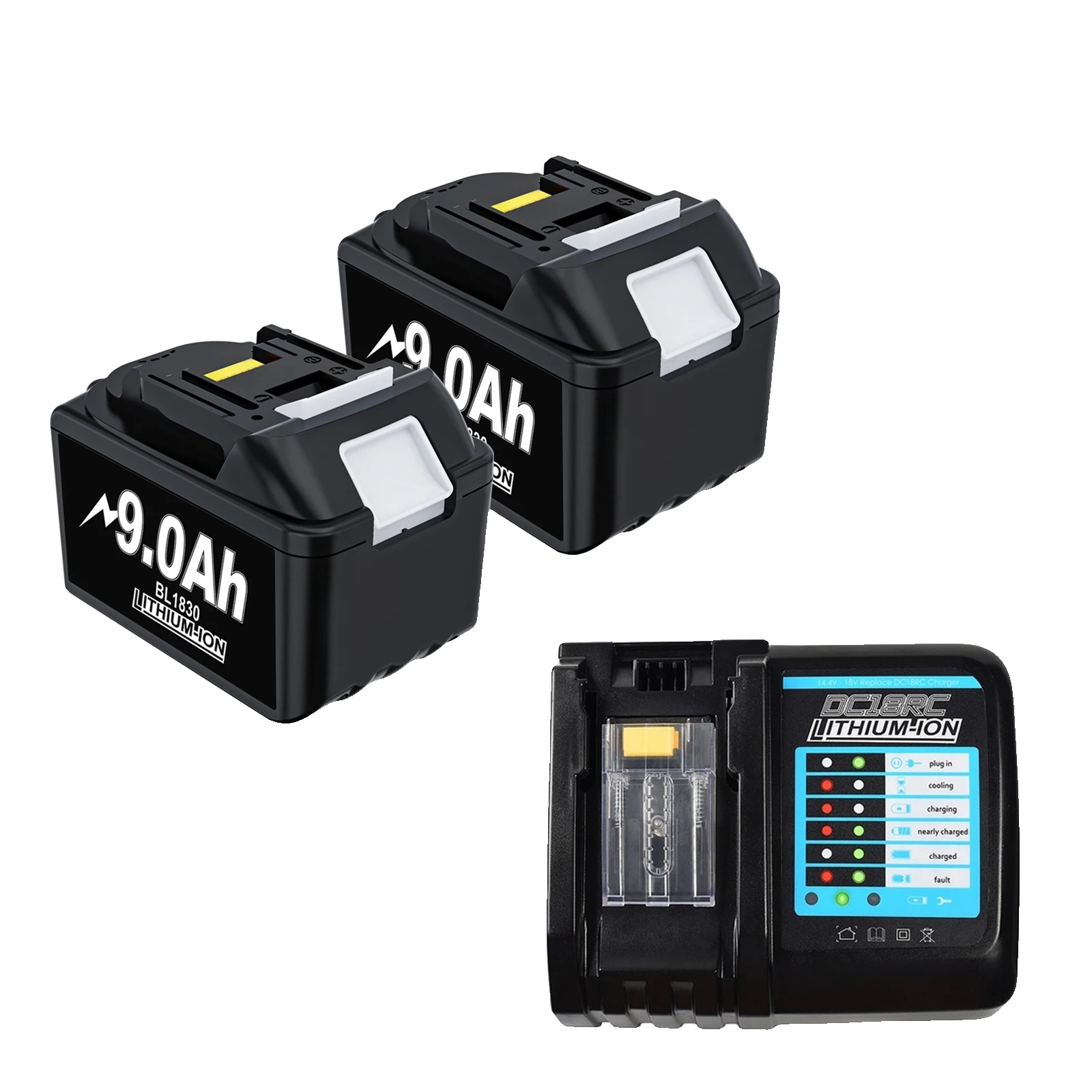 Ersatzakku, 18 V, 9000 Mah Kapazität, Weiss