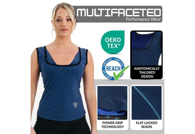 RDX Kompressionsshirt RDX Damen-Saunaweste, wärmespeichernder Schweiß-Taillentrainer