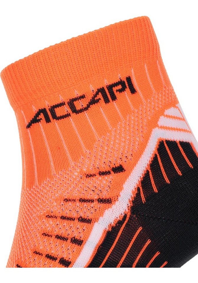 Accapi Laufsocken Quarter Running Touch orange/schwarz - 1 Paar Bild 4