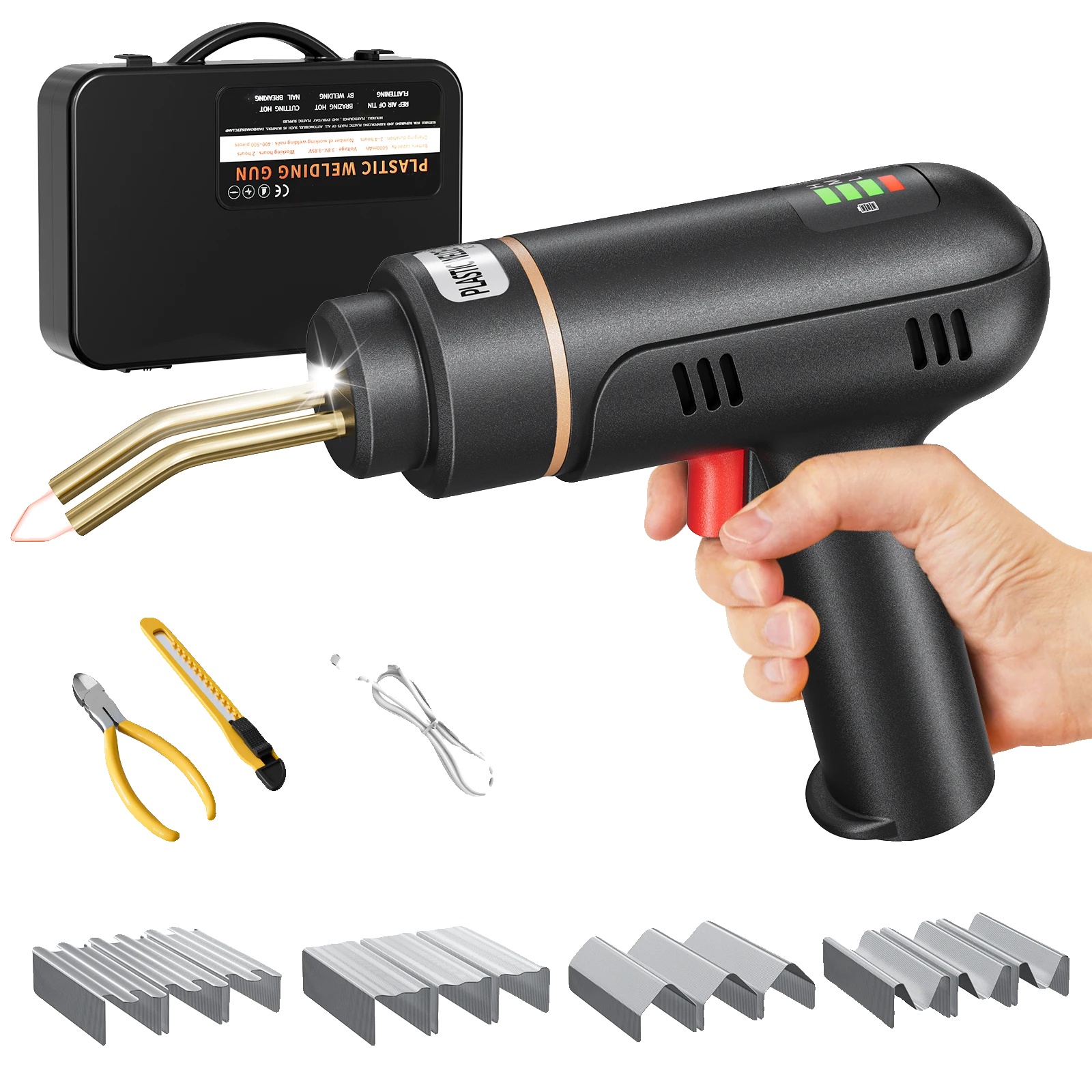 Kunststoffschweißgerät, Kabelloses Design, 5000-mah-akku, A