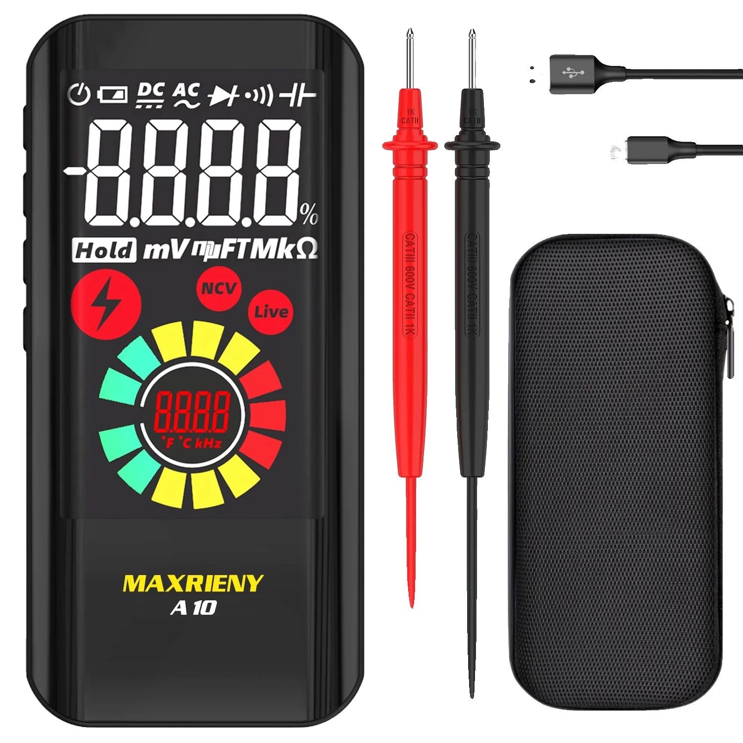 Digitalmultimeter, True Rms, Usb-aufladbar, A10