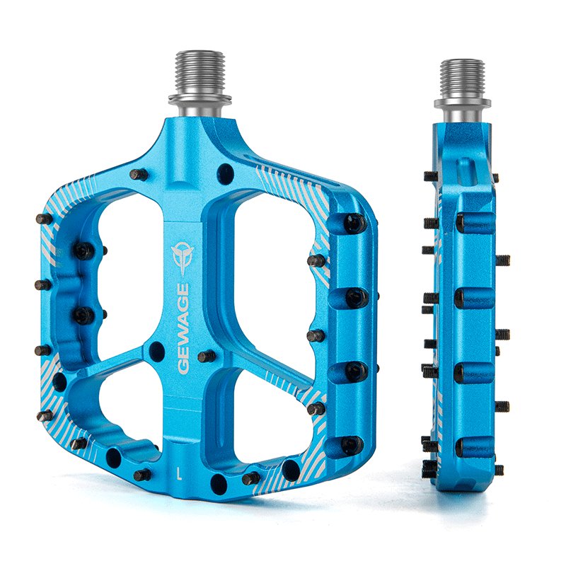 Gewage Blaue Aluminium-plattform-fahrradpedale Mit Abgedichteten Pins