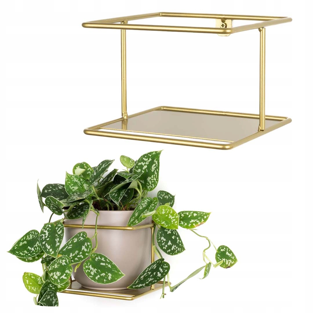 Goldener Wandblumenständer Aus Metall, Blumentopfhalter, Moderner Pflanzenhänger, Loft, Skandinavisch